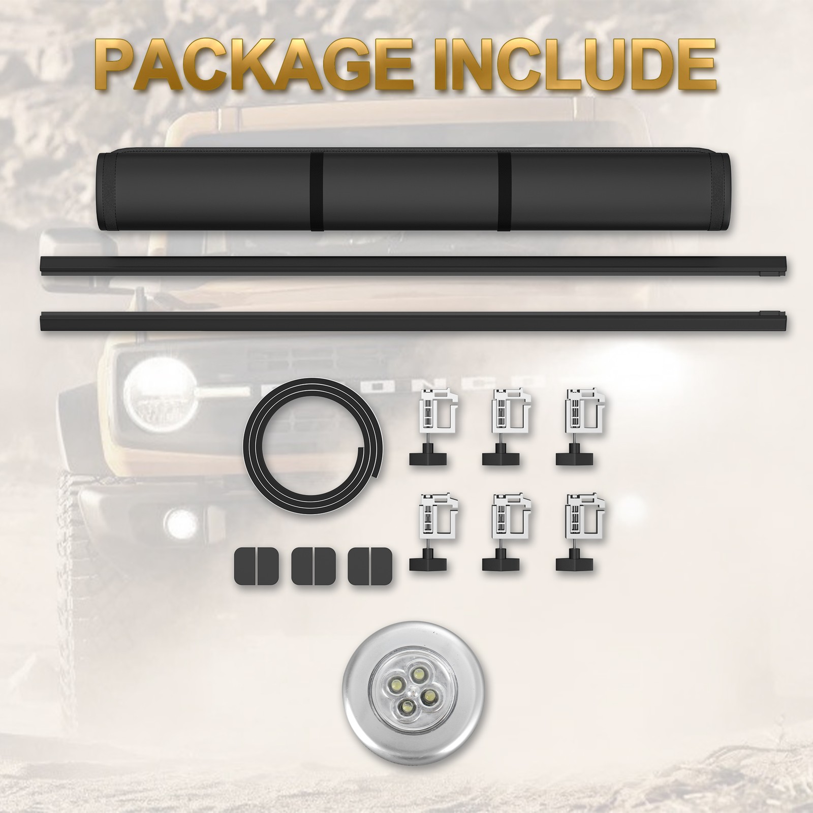 5.5FT Soft Roll Up Tonneau Cover Fit For 2022-2025 Toyota Tundra Truck Bed w/LED