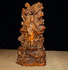 Exquisite Small Leaf Boxwood Nine Dragon Guanyin Ornament