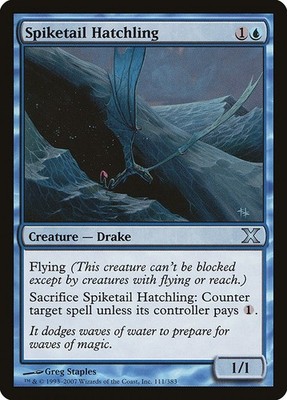 Spiketail Hatchling NonFoil Tenth Edition 111 NM MTG