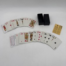 Vintage KEM 2 Deck Playing Cards Harvest Set Case Double Deck Complete