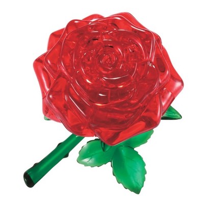 New - 3D Crystal Puzzle - Rose (Red): 44 Pcs - Ages 12+
