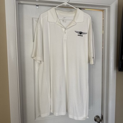 Genesis Auto Nike Dri-FIT White Short Sleeve Polo Shirt Mens 3XL XXXL