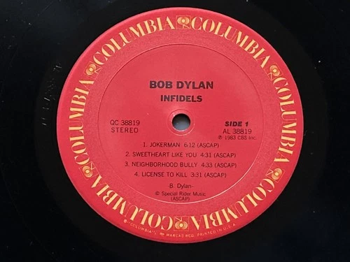 Bob Dylan Infidels USA 1st Pressing Vinyl LP NM 1984 Still In Shrink