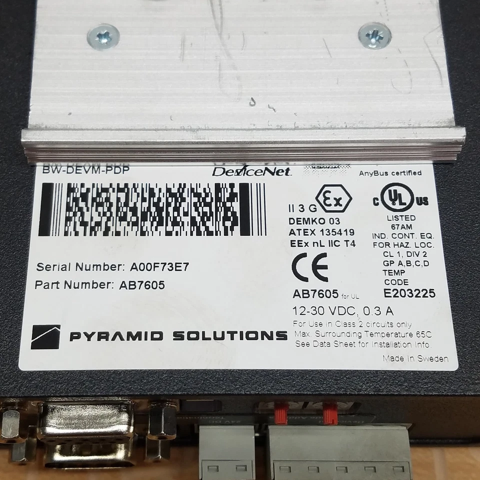 Pyramid Solutions AB7605 Bridgeway Profibus a Devicenet Gateway, 12-30 Vdc, 0,3 A Foto 2 de 4