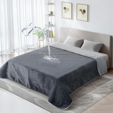 LOOBANI Waterproof Blanket for Bed Reversible Soft Flannel Love Blanket 60" x...