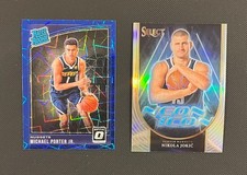 Nikola Jokic & Michael Porter Jr (RC) - Nuggets - Lot of 2 (Blue Velocity Prizm)