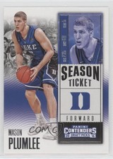 2016-17 Panini Contenders Draft Picks Season Ticket Mason Plumlee #66 0kz8