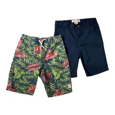 Bundle - 2 pair Cotton Twill Boy's Dress Shorts - Size 8 - 10 years