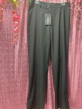 Anala Black High Waisted Wide Leg Trousers Pretty Little Thing