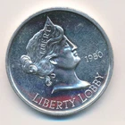 1980 LIBERTY LOBBY 1 ONE TROY OUNCE 999 SILVER ROUND MEDALLION