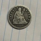 1857 Seated Liberty Quarter New Orleans Mint Silver 25C