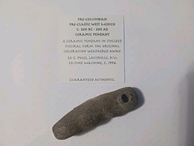 Pre-Columbian West Mexico Ceramic Figure  Pendant ex G. Pyles, ex Time Machine