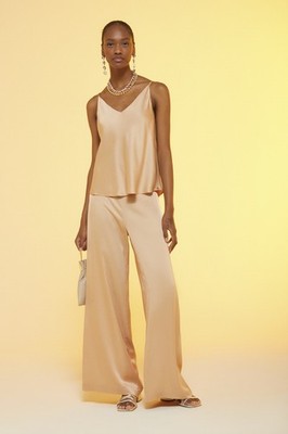 Ottod'ame Damen Weite Hose Hell beige 