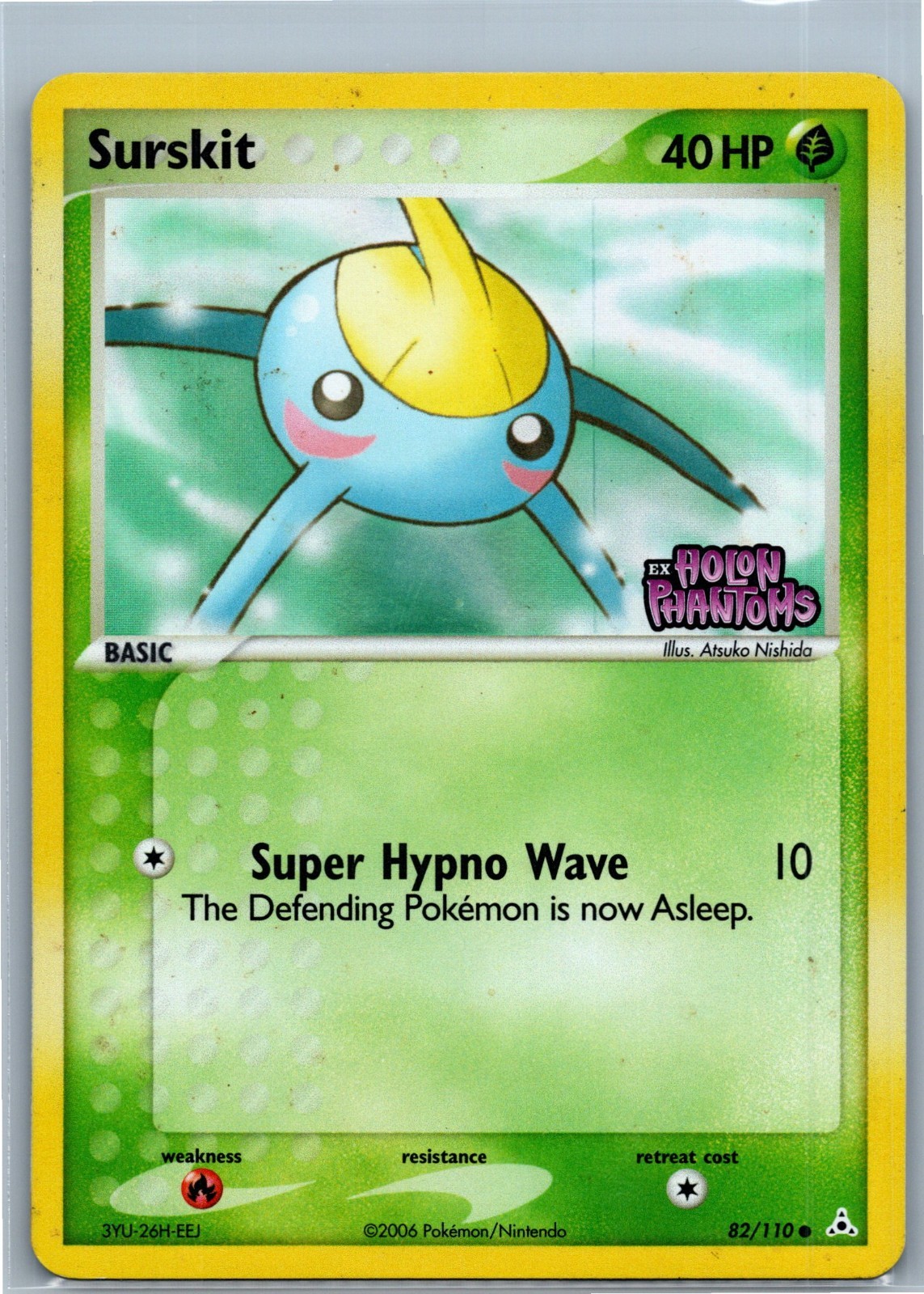 Pokemon Card - Surskit Holon Phantoms 82/110 Common Reverse Holo Stamped