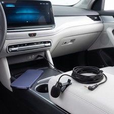 Wired Microphone for Car - 3.5 MM External Car Stereo Mic Clip for Voice Audio