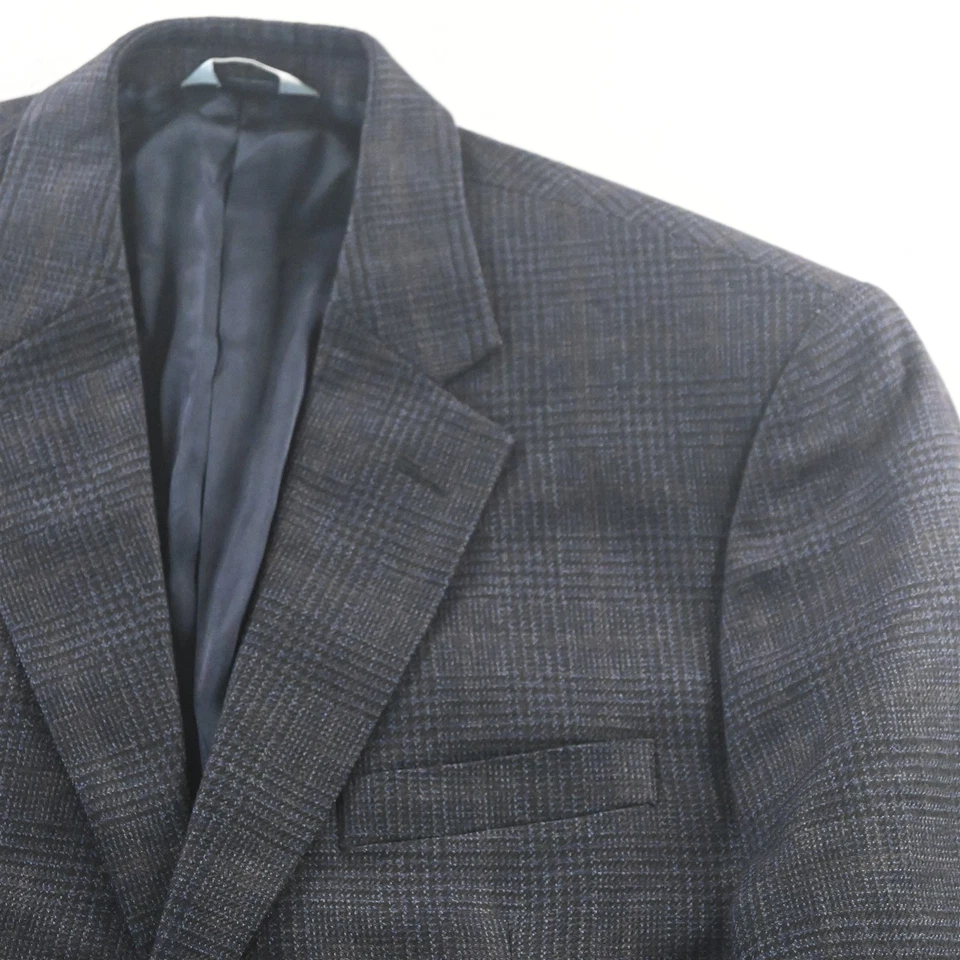 Chaqueta Blazer Abrigo Deportivo Joseph & Feiss 43R 44R Cuadros Lana de Cordero Franela Hombres Foto 2 de 4