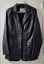 WALTER BAKER MIA Genuine Leather BLAZER Jacket Medium Women Mid Capsule Classic