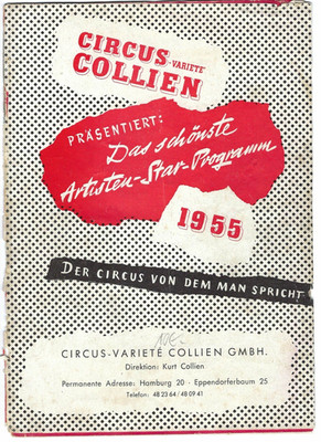Zirkus / Circus - Varite Programmheft 1955 - selten, Coca Cola- Bier-Werbung