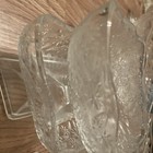 8,Vintage Indiana Glass Diamond Shape Clear Glass Footed Floral Candy Dish Bowl — photo 5