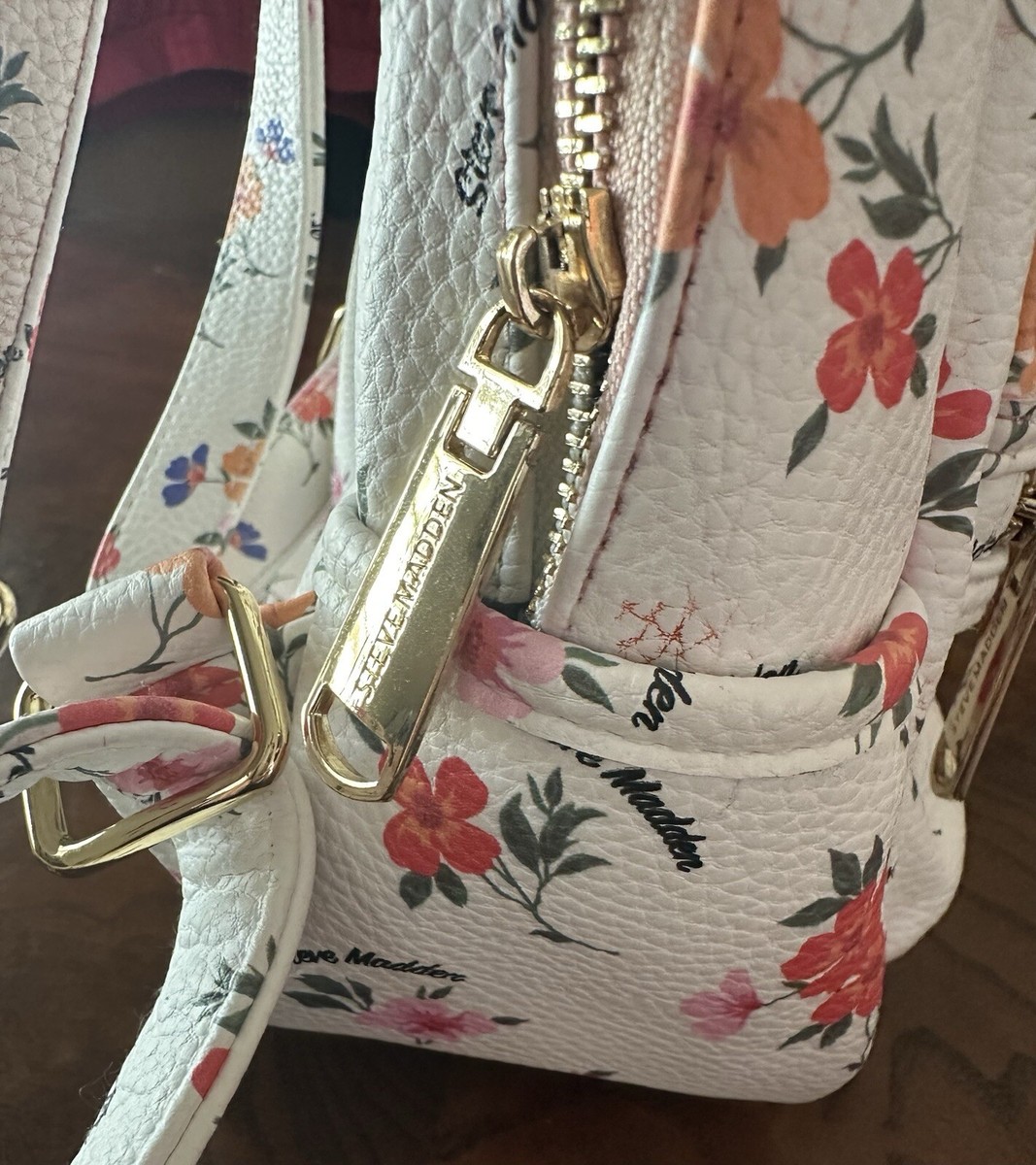 Steve Madden Faux Leather Backpack Purse with Floral Design Steve madden floral backpack - Gem main image 2