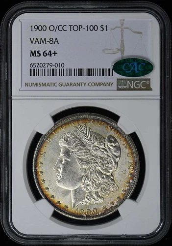 1900-O/CC TOP-100 Morgan Dollar VAM-8A S$1 NGC MS64+ (CAC)