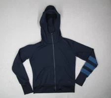 Y-3 Yohji Yamamoto Adidas Hoodie Women Medium Blue Full Zip Long Sleeve