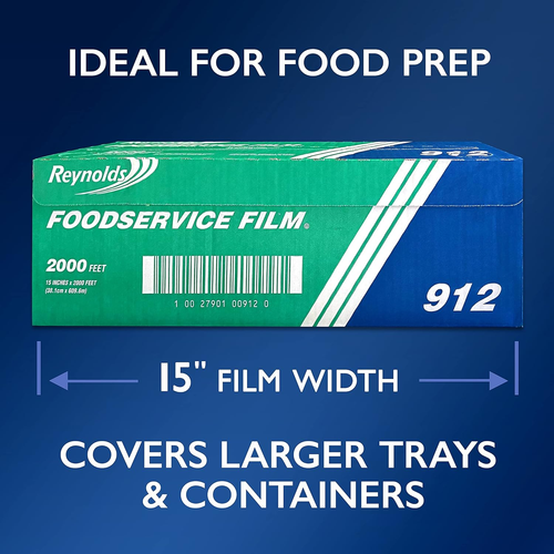 Foodservice Plastic Wrap Film, 2000 Foot Roll - Picture 3 of 12