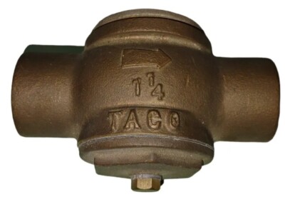 Check Valve TACO brass 1 1/4 spring thread to sweat