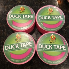 4 Pack of Color Duck Tape  Brand Duct Tape - Neon Pink, 1.88 in. x 15 yd.