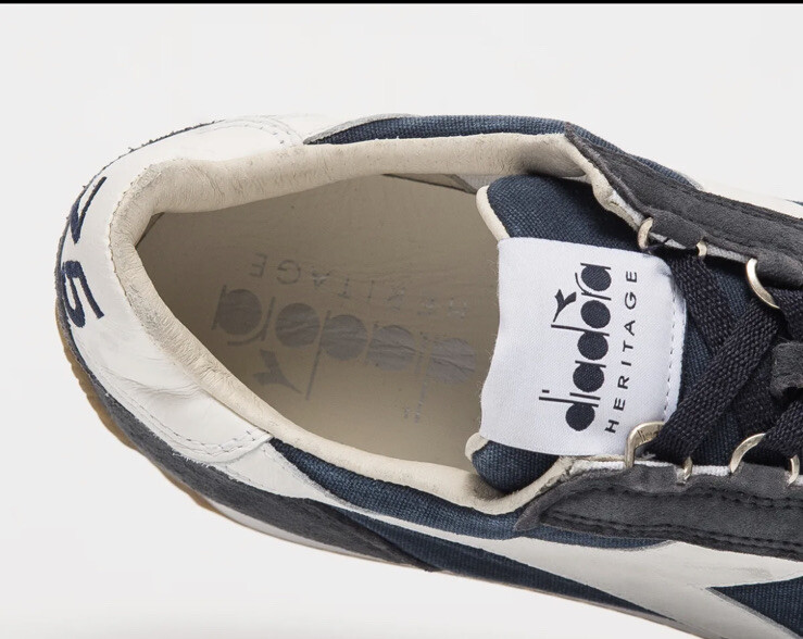 NWT! Diadora Equipe H Canvas Stone Wash Shoe Blue Denim Unisex Womens 9/Mens 7.5