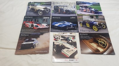 9 x Bonhams Rennwagen Auktion Final Call Kataloge