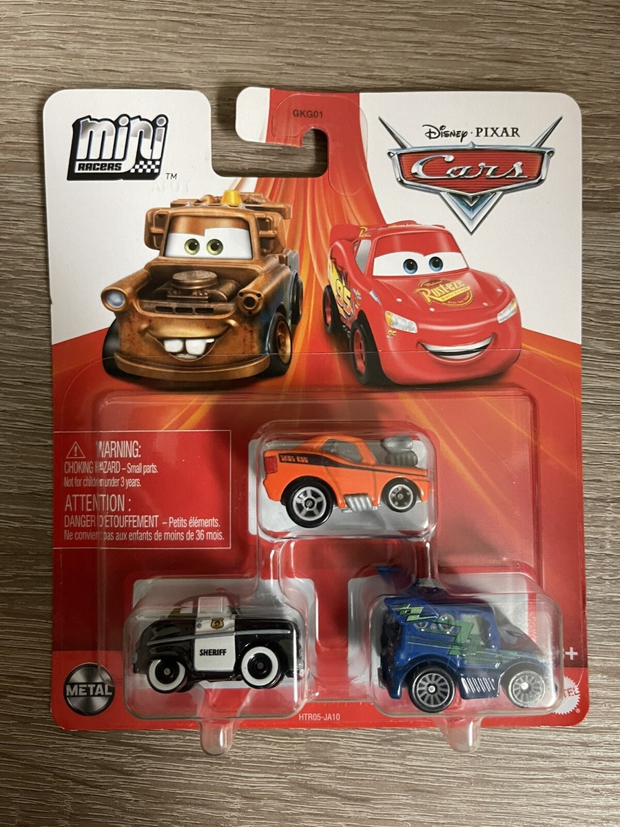 Disney Pixar Cars Mini Racers 3-Pack Snot Rod, DJ, Sterling, Cruz