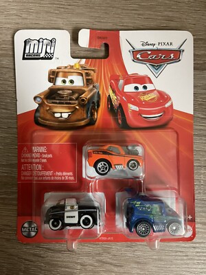 Disney Pixar Cars Mini Racers 3-Pack Snot Rod, DJ, Sterling, Cruz
