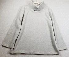 NEW MARLEY LILLY Sweater Womens Large L Gray Fleece Long Sleeve Funnel Neck Soft