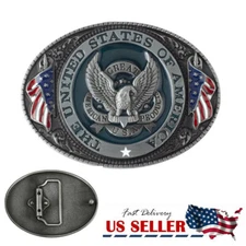1PC U.S.A. Men Belt Buckle American Flag Eagle Metal Fashion US New