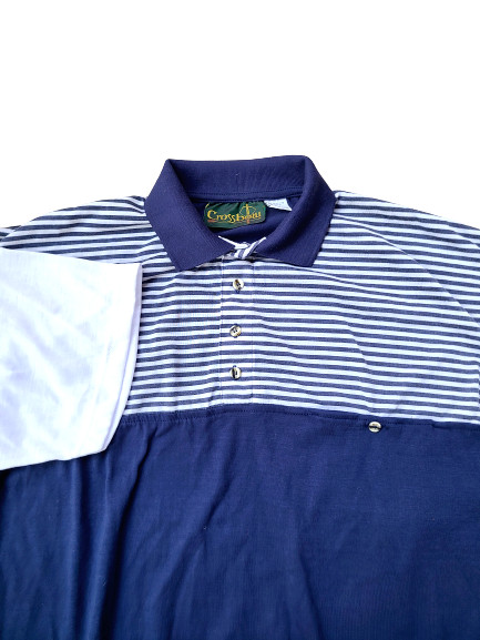 VTG. 80's Polo Pullover Color Block Pattern Block… - image 1