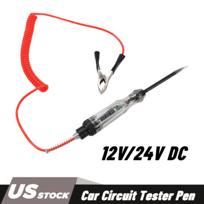 Car Circuit Tester Pen Auto Fuse Test Probe Light Tool For 24V DC Voltage