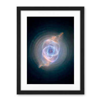 Hubble Space Telescope Cat's Eye Planetary Nebula Dying Star Framed Art 18X24''