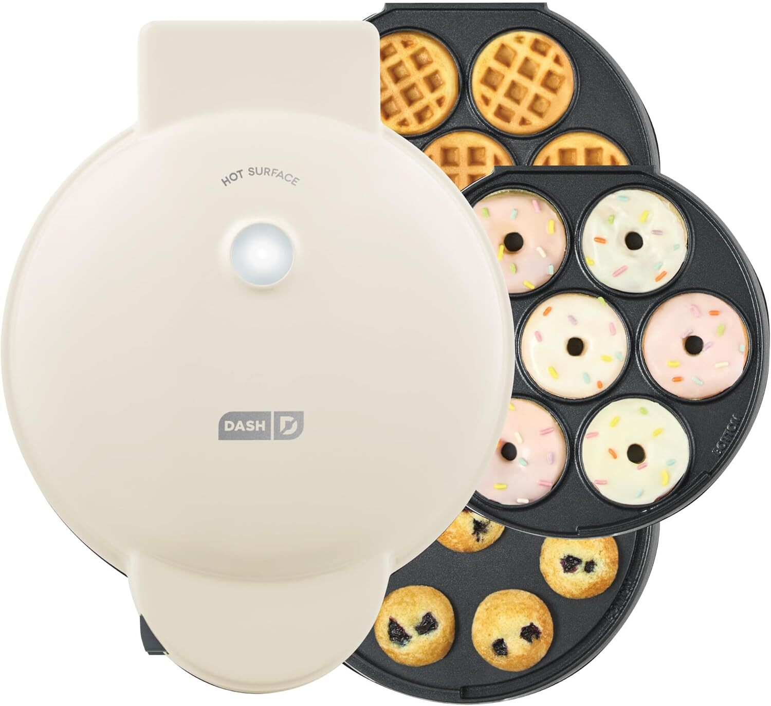 MultiMaker Treat Maker System, Mini Donuts, Waffle Bites, Mini Cupcakes - Cream