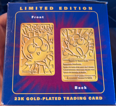 Pokemon Jigglypuff 23k Gold-plated Trading Card by Burger King