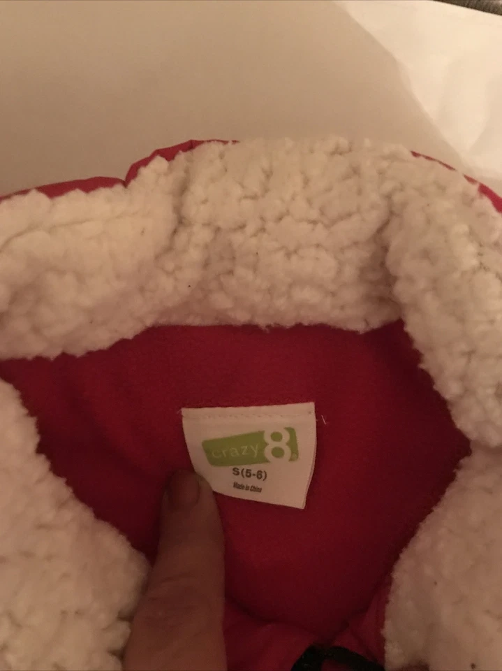 Chaleco Abrigo Crazy 8 Niñas Niños Ref con Borde Color Marfil Talla S (5-6) Con Piel Sintética Foto 3 de 4