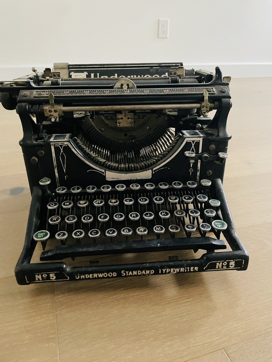 Antique Underwood No. 5 Standard Typewriter 1924 Serial Number