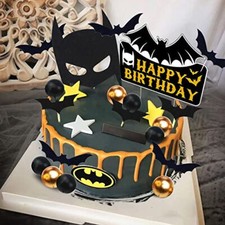 Jevenis Decorazione Per Torta Di Supereroi Topper Per Torta Pipistrello