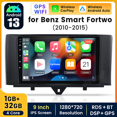 For Benz Smart Fortwo 2005-2010 Android 13 Carplay Car Radio Stereo GPS Navi RDS