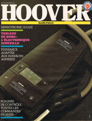 PUBLICITE ADVERTISING 065 1985 HOOVER aspirateur SENSOTRONIC système 50   030615 - Photo 1/1