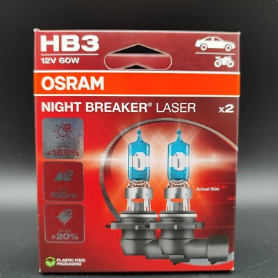 OSRAM HB3  Night Breaker LASER Next Generation 150% mehr Helligkeit  DUO BOX