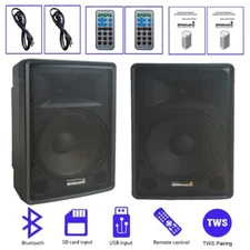 2 X STARAUDIO Powered PA Audio Speaker Stage Karaoke Bluetooth KTV TWS Speakers