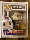 Funko Pop! NFL: JOSH ALLEN Bills (Blue Jersey Throwing) #169 In Hard Protecter