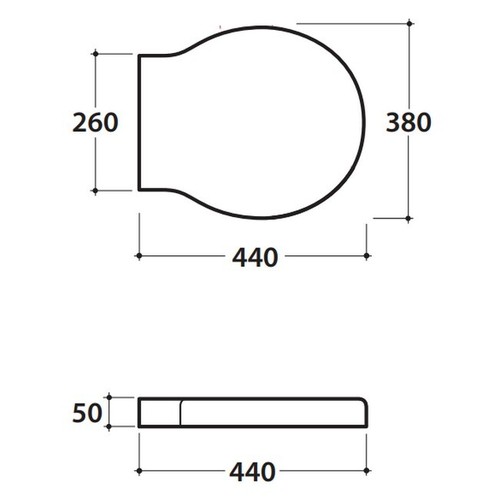 Sedile originale SOFT-CLOSE per wc BOWL 50 cm Ceramica Globo in termoindurente a - Foto 4 di 4