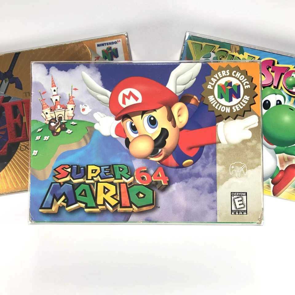 25 N64 Clear Plastic Box Protector Sleeve Case for Complete CIB Games - Image 2 of 4